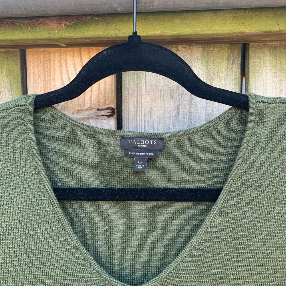 Talbots olive green dress - Picture 2 of 5